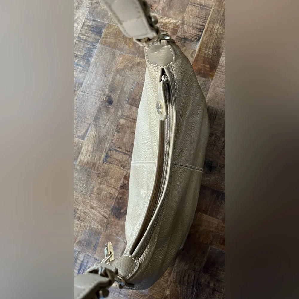The Sak Metallic Taupe Hobo Shoulder Bag